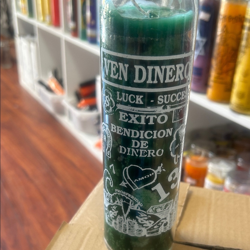 Green Money Blessing Candle